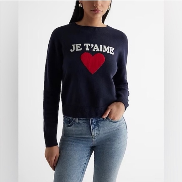 Express | Je T’aime Sweater - Picture 1 of 9